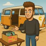 Selling Boosted Taylor Swift Vinyls Out of a Van